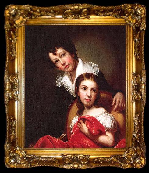 framed  Rembrandt Peale Michaelangelo and Emma Clara Peale, ta009-2